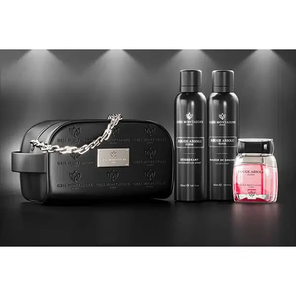 Trousse & Coffret Gris Montaigne Rouge Absolu Elixir